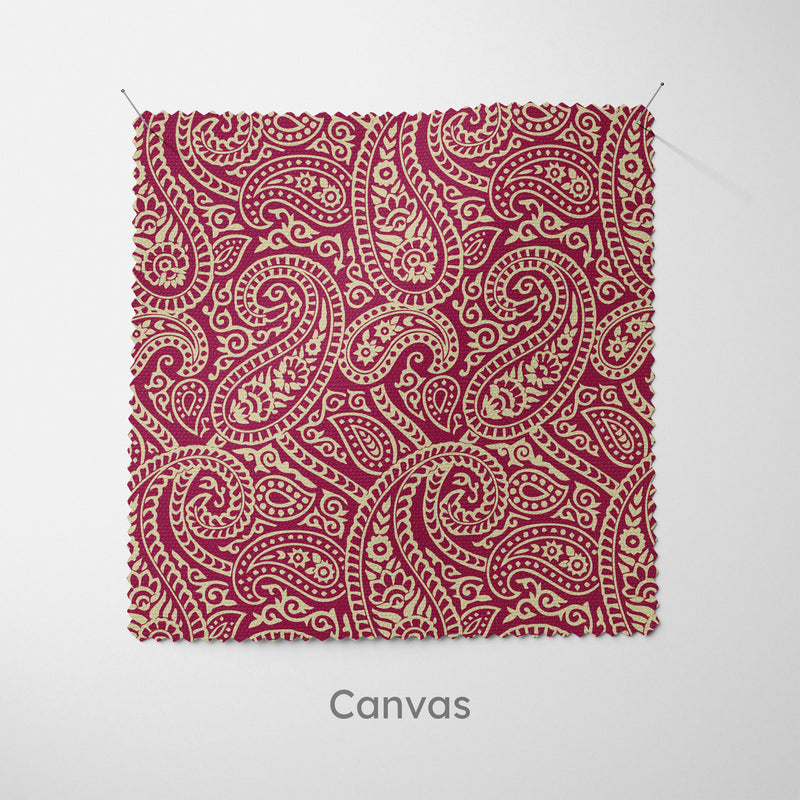 Red & Gold Paisley Cushion - Handmade Homeware, Made in Britain - Windsor and White