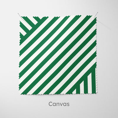 Green Layered Stripes Cushion - Handmade Homeware, Made in Britain - Windsor and White