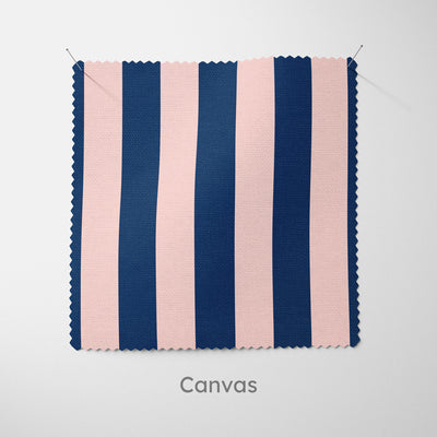 Pink Navy Block Stripe Cushion - Handmade Homeware, Made in Britain - Windsor and White