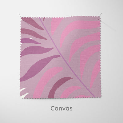 Tropical Palm Leaves Pink Fabric - Handmade Homeware, Made in Britain - Windsor and White