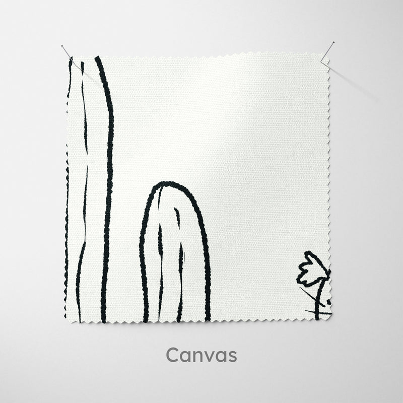 Cactus Outlines Cushion - Handmade Homeware, Made in Britain - Windsor and White