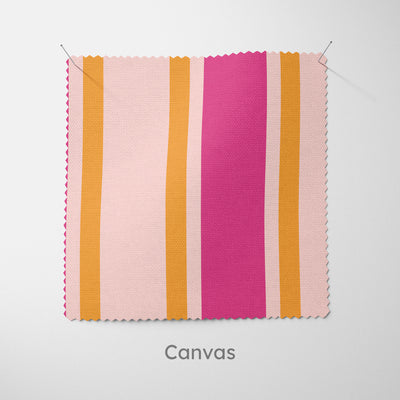 Pink Wide Regimental Stripe Cushion - Handmade Homeware, Made in Britain - Windsor and White