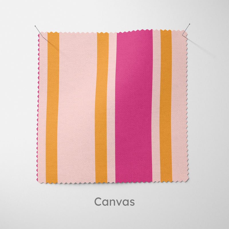 Pink Wide Regimental Stripe Cushion - Handmade Homeware, Made in Britain - Windsor and White