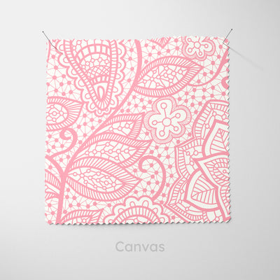 Pink White Floral Lace Cushion - Handmade Homeware, Made in Britain - Windsor and White