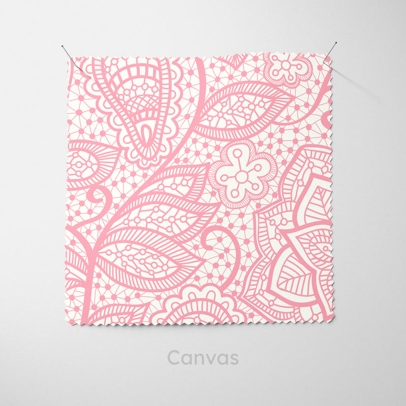 Pink White Floral Lace Cushion - Handmade Homeware, Made in Britain - Windsor and White