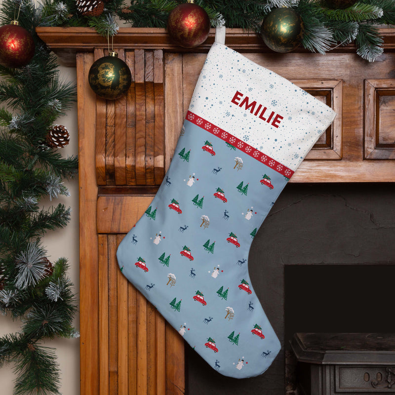 Personalised Christmas Stocking Car