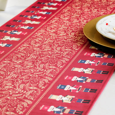 Christmas Table Runner Red Nutcracker