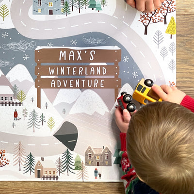 Personalised Children's Play Mat Winter Wonderland