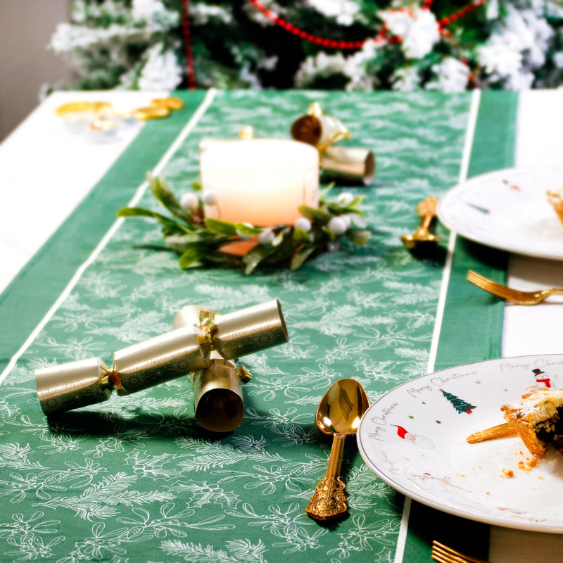 Christmas Table Runner Green Holly