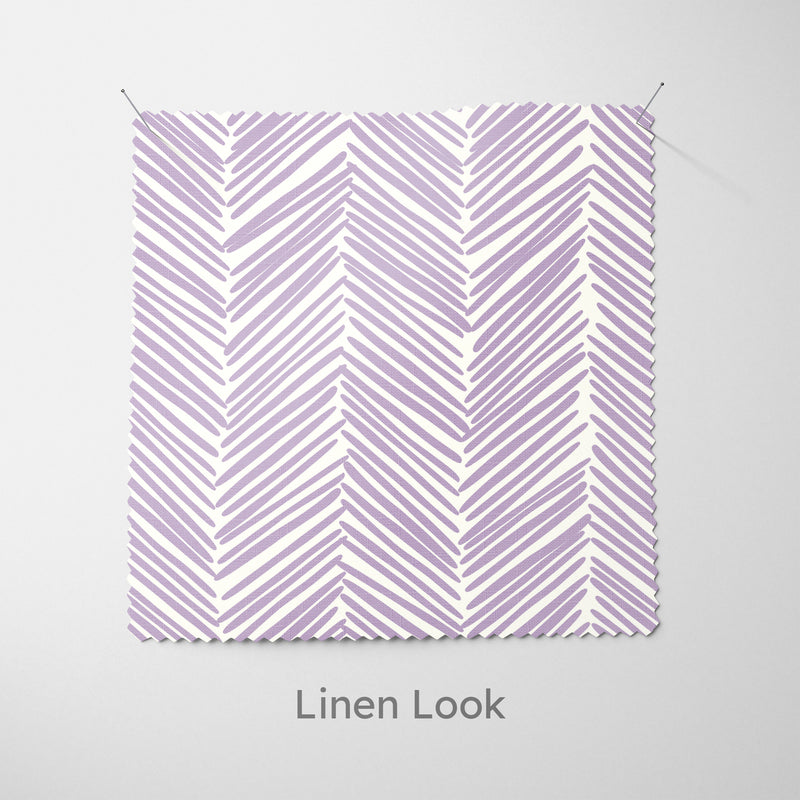 Lilac Boho Chevron Cushion - Handmade Homeware, Made in Britain - Windsor and White