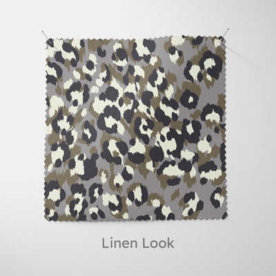 Lilac Grey Leopard Print Cushion - Handmade Homeware, Made in Britain - Windsor and White