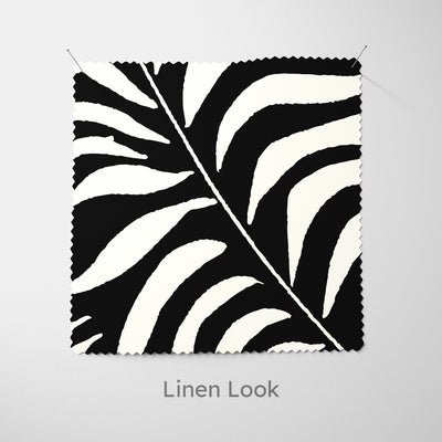 Palm Leaves Black Cushion - Handmade Homeware, Made in Britain - Windsor and White