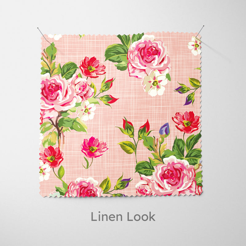 Pink Floral Chintz Cushion - Handmade Homeware, Made in Britain - Windsor and White