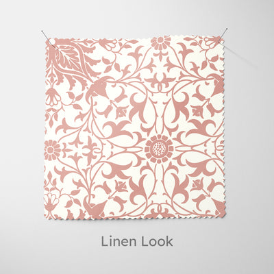 William Morris Ornate Tile Pink Cushion - Handmade Homeware, Made in Britain - Windsor and White