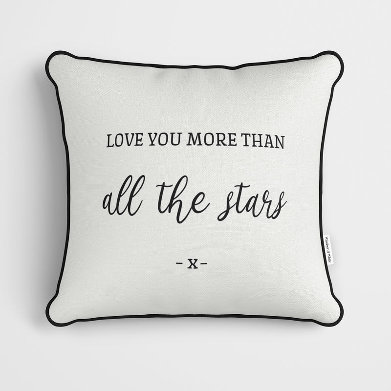 Personalised Love You More Than Cushion White