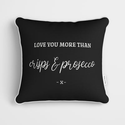 Personalised Love You More Than Cushion Black