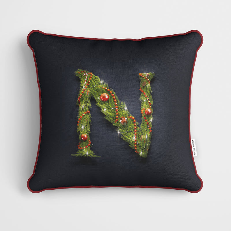 Christmas Garland Letter (N) Cushion