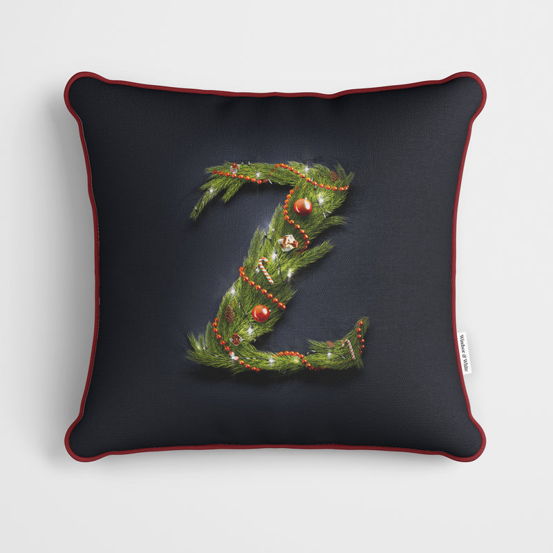 Christmas Garland Letter (Z) Cushion