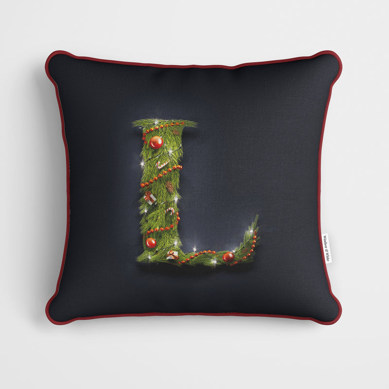 Christmas Garland Letter (L) Cushion