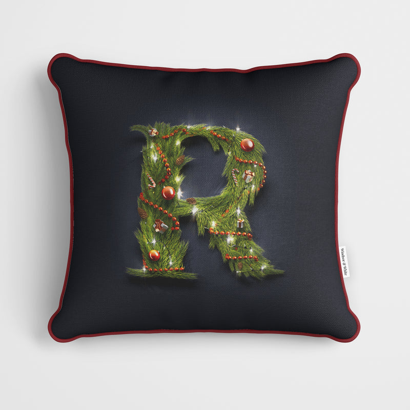 Christmas Garland Letter (R) Cushion