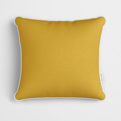 Plain Mustard Yellow Cushion - Handmade Homeware, Made in Britain - Windsor and White