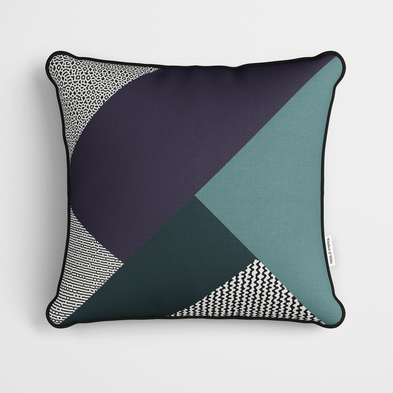 Modern Block Green Plum Cushion - Handmade Homeware, Made in Britain - Windsor and White