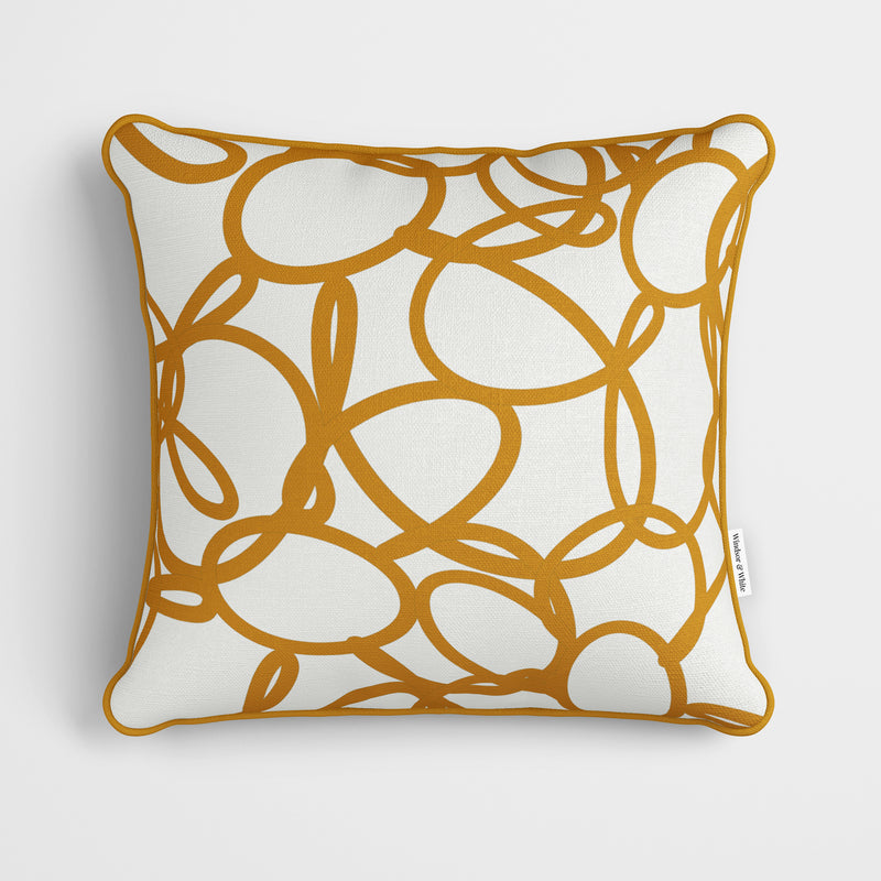 Orange Minimalistdaisy Cushion - Handmade Homeware, Made in Britain - Windsor and White