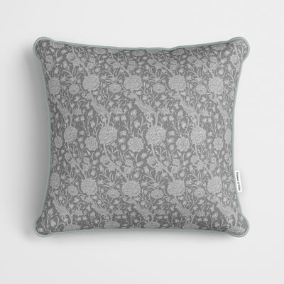 William Morris Wild Tulip Grey Cushion - Handmade Homeware, Made in Britain - Windsor and White