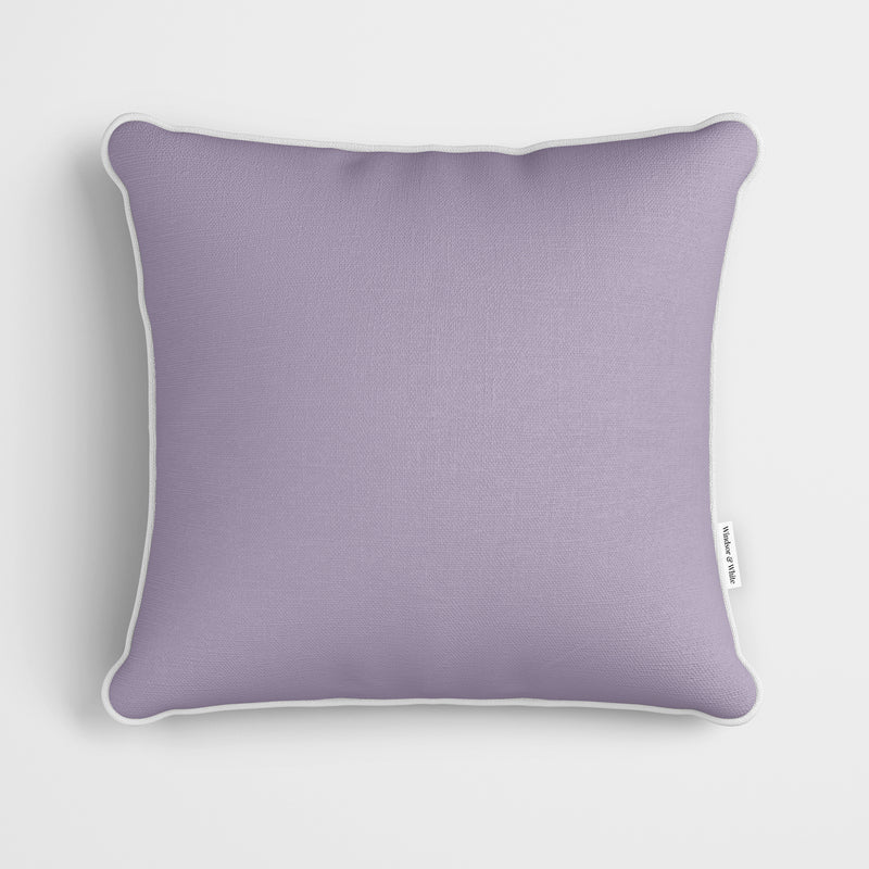 Plain Wisteria Purple Cushion - Handmade Homeware, Made in Britain - Windsor and White