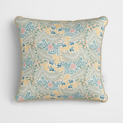 William Morris Larkspur Green Multi Cushion - Handmade Homeware, Made in Britain - Windsor and White