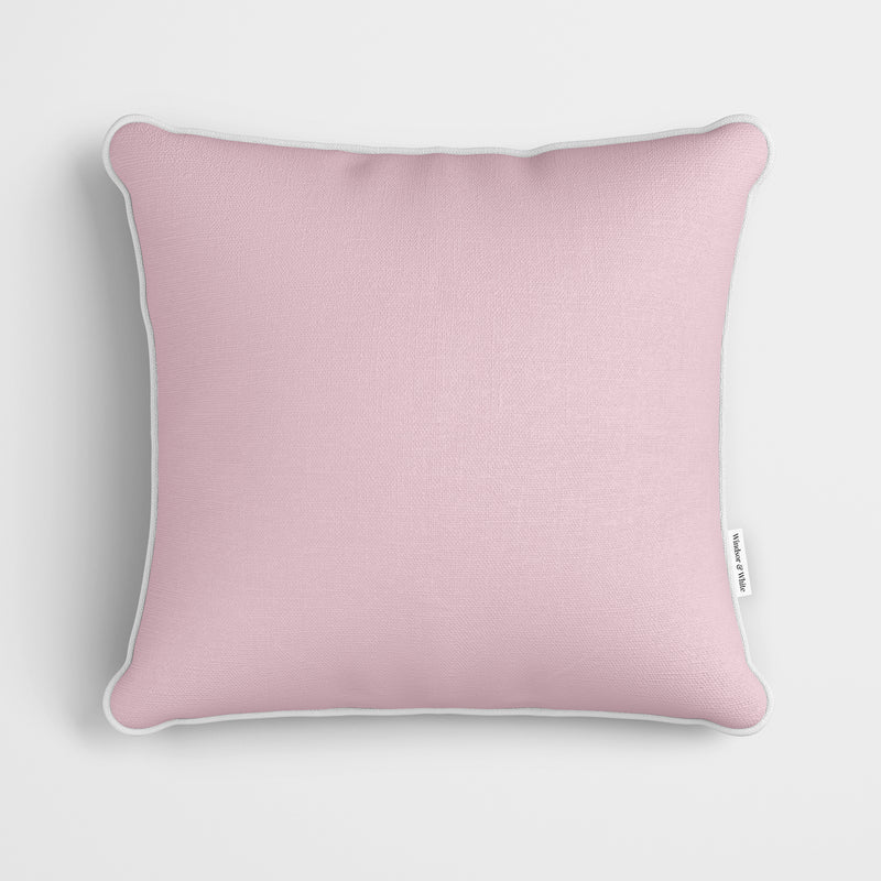 Plain Petal Pink Cushion - Handmade Homeware, Made in Britain - Windsor and White