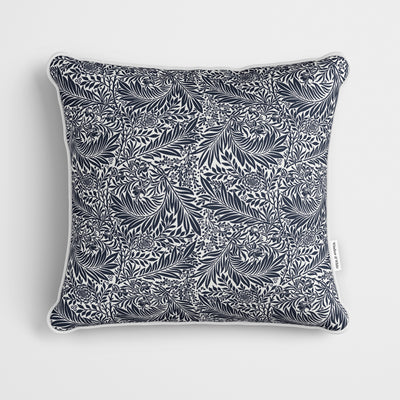 William Morris Larkspur Navy Cushion - Handmade Homeware, Made in Britain - Windsor and White