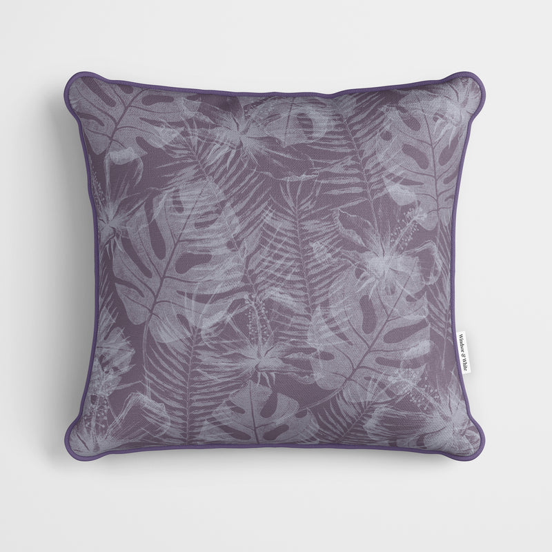 Palm Leaf Cushion - Handmade Homeware, Made in Britain - Windsor and White