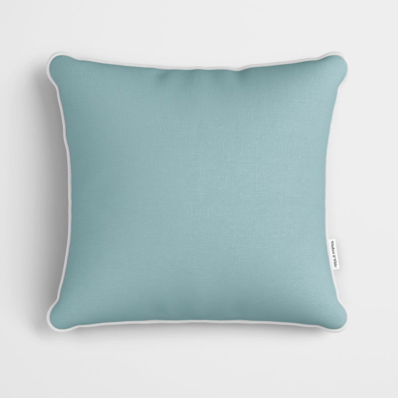 Plain Duck Egg Blue Cushion - Handmade Homeware, Made in Britain - Windsor and White