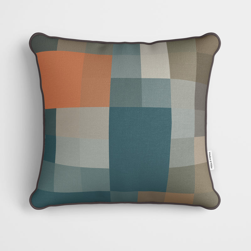 Muted Tones Pixel Print Cushion - Handmade Homeware, Made in Britain - Windsor and White