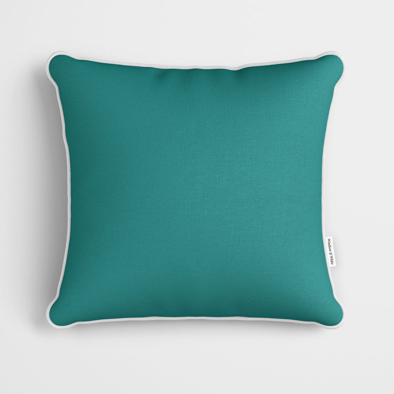 Plain Teal Green Cushion - Handmade Homeware, Made in Britain - Windsor and White