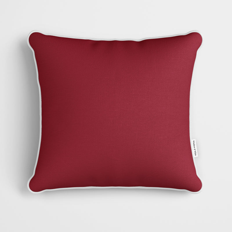 Plain Burgundy Cushion - Handmade Homeware, Made in Britain - Windsor and White