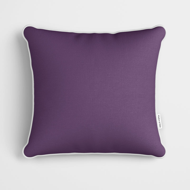 Plain Empire Purple Cushion - Handmade Homeware, Made in Britain - Windsor and White