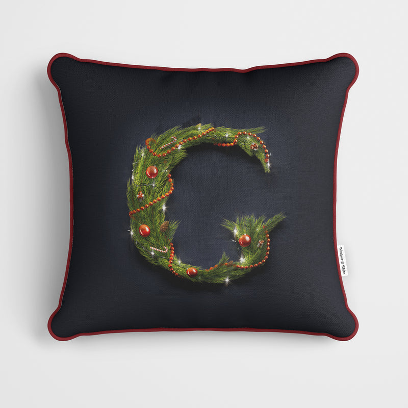 Christmas Garland Letter (G) Cushion