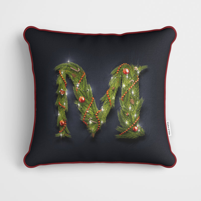 Christmas Garland Letter (M) Cushion