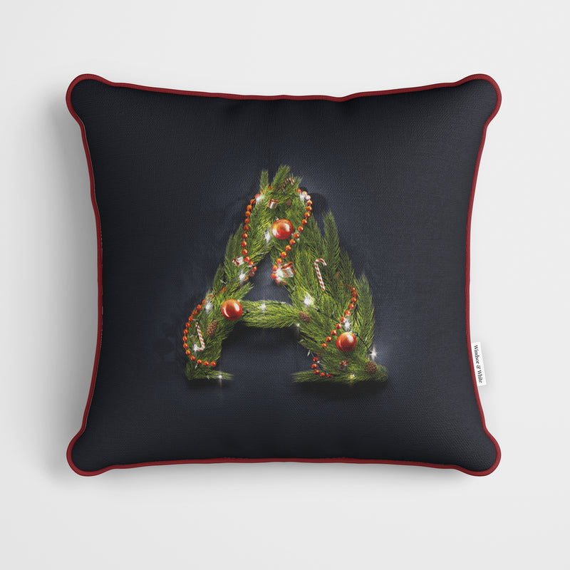 Christmas Garland Letter (A) Cushion