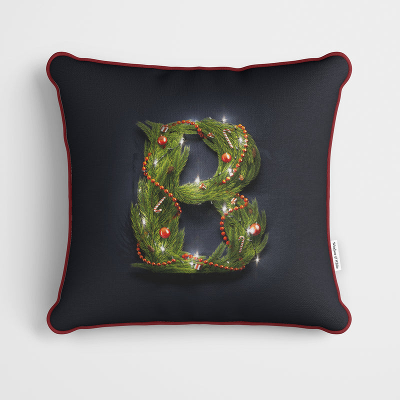 Christmas Garland Letter (B) Cushion