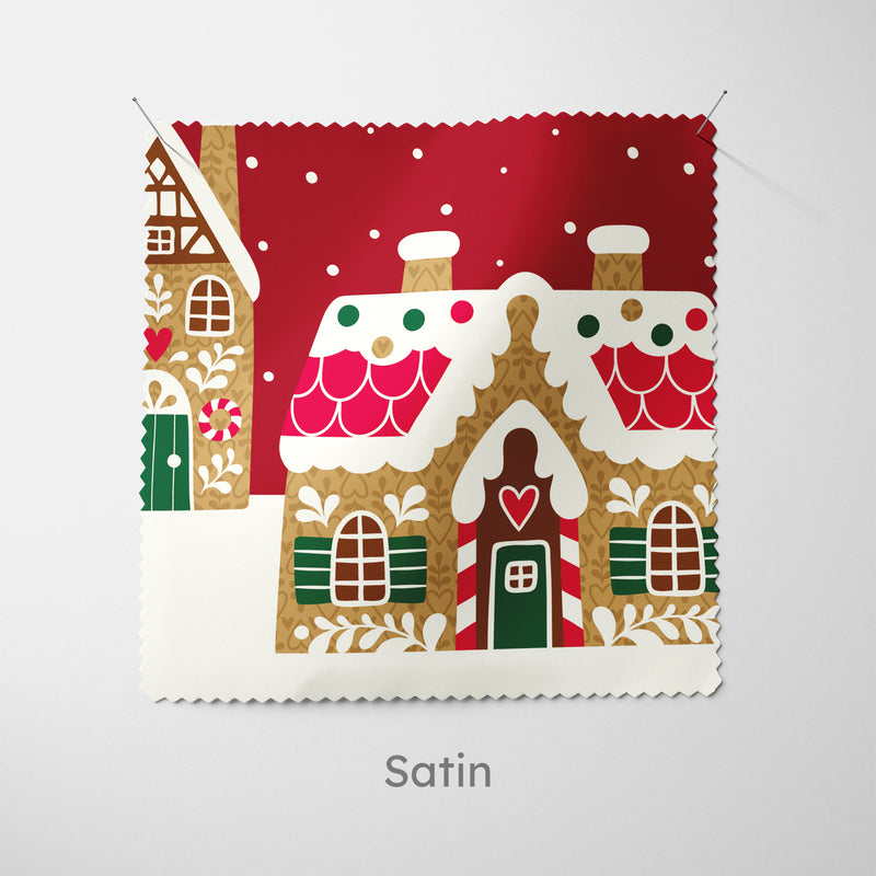 Personalised Red Gingerbread House Cushion