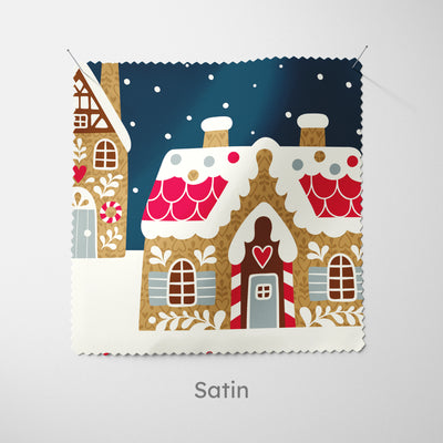 Personalised Blue Gingerbread House Cushion