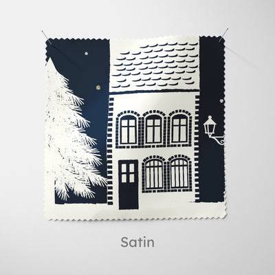 Personalised Christmas Cushion Blue House