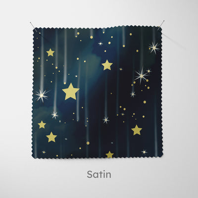 Navy Blue Falling Stars Fabric - Handmade Homeware, Made in Britain - Windsor and White