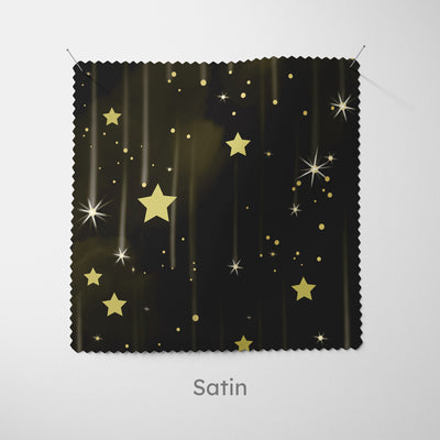 Black Falling Stars Fabric - Handmade Homeware, Made in Britain - Windsor and White