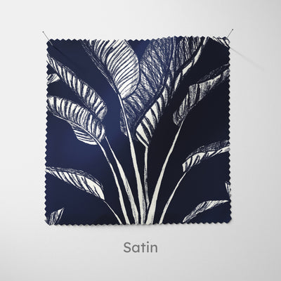 Navy Blue Plant Pattern Cushion - Handmade Homeware, Made in Britain - Windsor and White