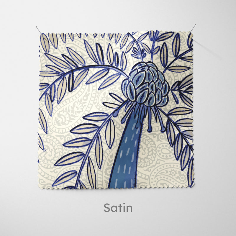 Paisley Palm Tree Cushion - Handmade Homeware, Made in Britain - Windsor and White