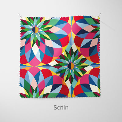 Red Kaleidoscope Pattern Cushion - Handmade Homeware, Made in Britain - Windsor and White